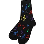 Aim/Albert Elov Socks - Black w/Colored Notes - Ladies