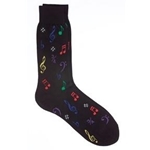 Aim/Albert Elov Socks - Black w/Colored Notes - Men's