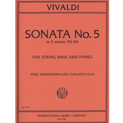 Sonata No. 5 in E Minor - Bass & Piano