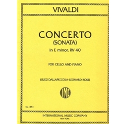 Concerto (Sonata) in E Minor - Cello & Piano