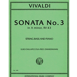 Sonata No. 3 in A Minor - Bass & Piano