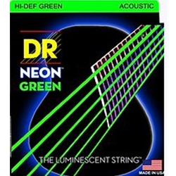DR Music DR Neon Green Acoustic Strings