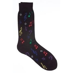 Aim/Albert Elov Socks - Black w/Colored Notes - Men's