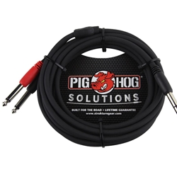 PigHog Pig Hog TRS to Dual 1/4 Y Cable