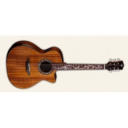 Luna Vineyard Koa Bevel Grand Auditorium A/E Guitar