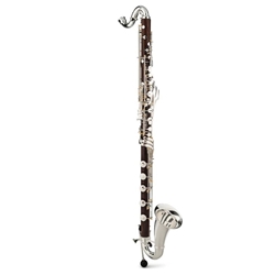 Backun Q Series Bass Clarinet, Cocobolo, Silver Keys, Gold Posts